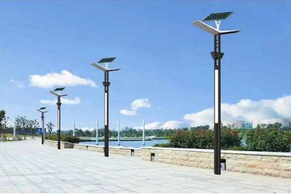 Composición de la lámpara de calle solar.